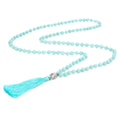 New Fashion Buddha Head Natural Stone 108 Beads Handmade Mala Necklace