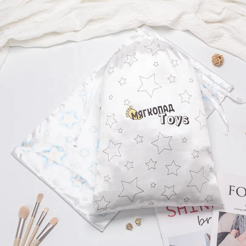 Custom Fashion Luxury Gift Packaging Silk Satin Drawstring Jewelry Pouch Bag