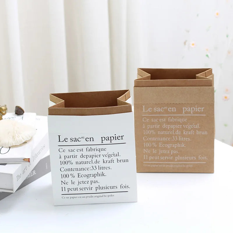 Environmental Creative Desktop Vase Wholesale Decorative Reusable Kraft Paper Flowerpot