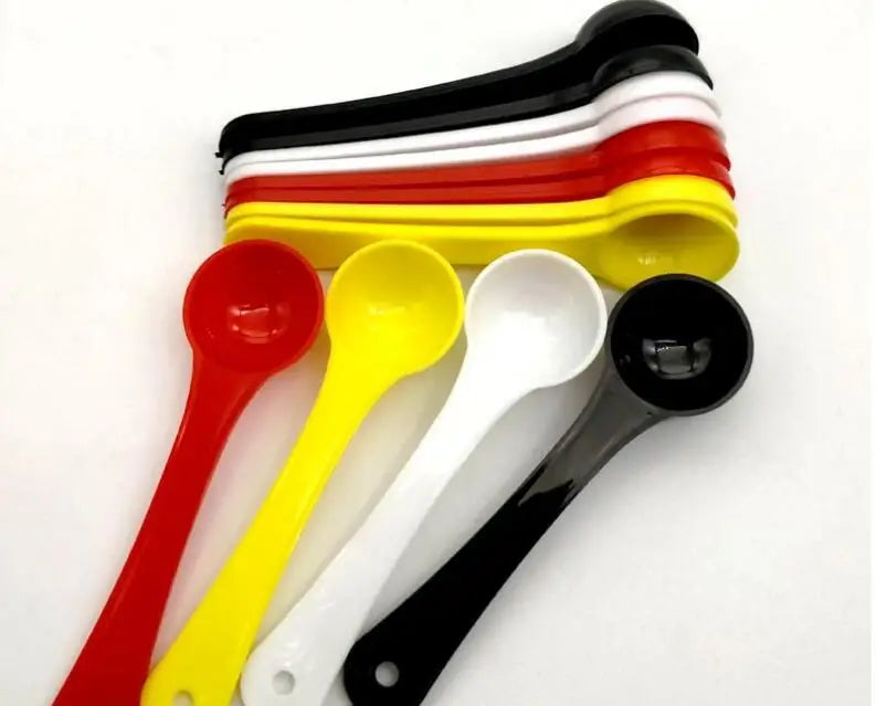 1g Professional Plastic 1 Gram White Measuring Spoons for Food Milk Washing Powder Medicine