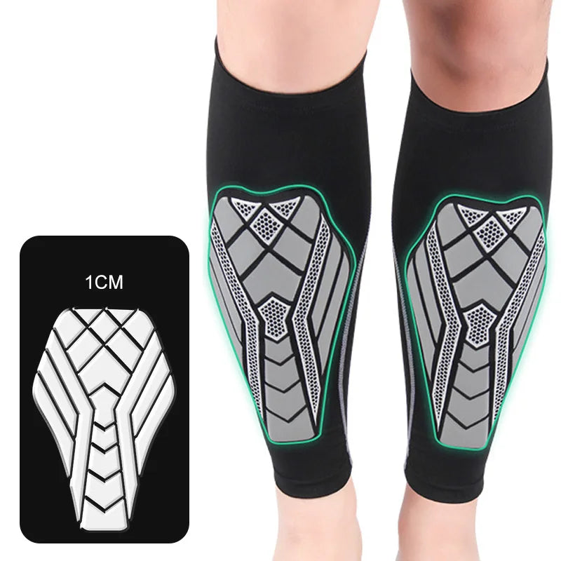 High Quality Custom Soccer Shin Guard Adult Leg Strap Brace Support Pads Honeycomb Calf Compression Sleeve Professional