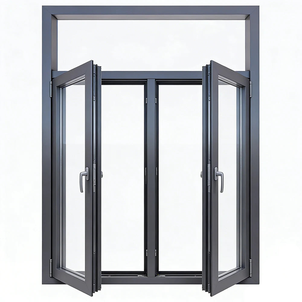 High Quality Modern Style Double Glazing Glass Soundproof Thermal Insulation Aluminum Alloy Glass Casement Windows for Home