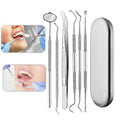 Private Label 6PCS Oral Care Tartar Plaque Remover Hygiene Stainless Steel Dental Cleaning Tools for Cleaning Teeth Tongue