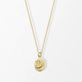 Nagosa Trendy Women Jewelry Supplier 925 Sterling Silver 18k Gold Vermeil Crescent Oval Tag Pendant Necklaces