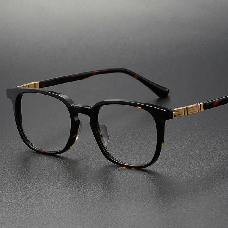 Vintage River Eyewear Luxury Acetate Optical Frame Spectacles Solid Pattern Lens Glasses for Men and Women