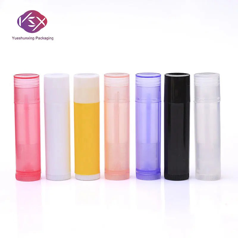 Yueshunxing LOW MOQ New Cosmetics Packaging 5g Chapstick Tubes Round Lip Balm Gloss Tube Eco Friendly Lip Balm Stick Container