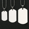 Simple Atmospheric Square Card Charms Personalized Stainless Steel Card Necklace Charms for Men
