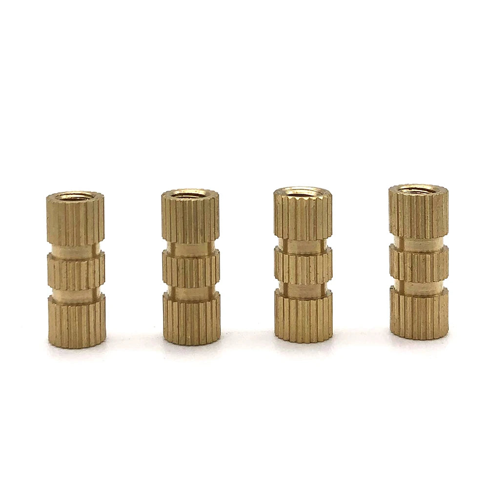 Knurled Threaded Nut Insert C3604 Brass M3 Thread Blind Insert Nuts Plastic Nut Inserts