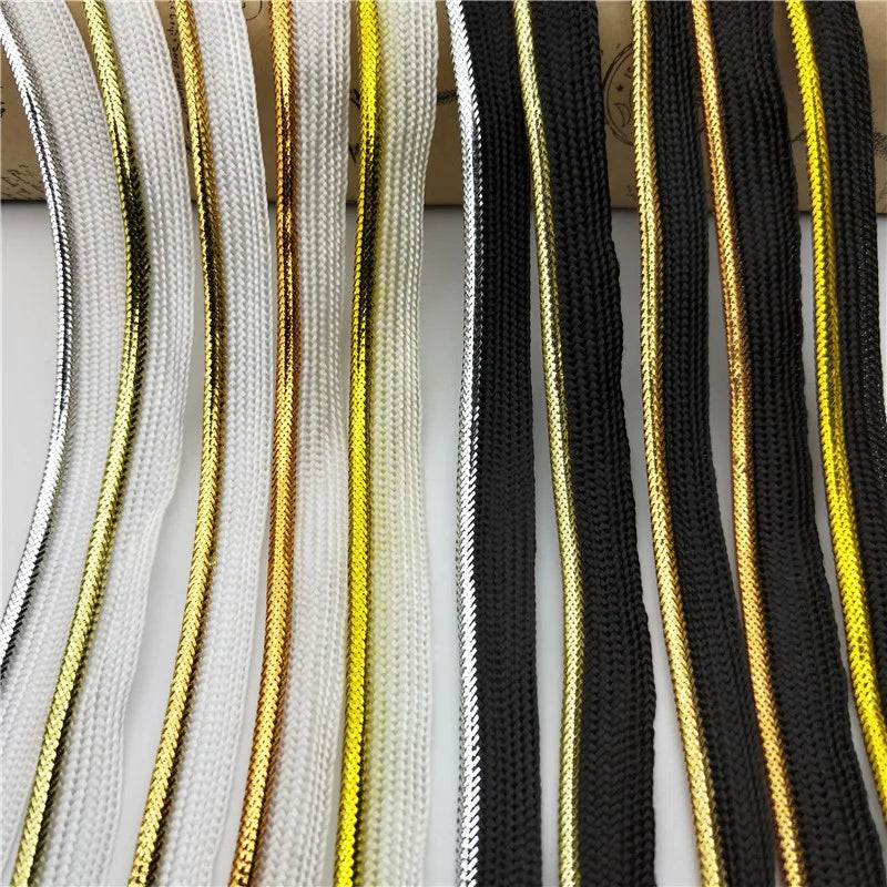 Wholesale Silver Gold Metallic Piping Cord Lurex Piping Polyester Bias Gold Piping Cord Trim Home Textile