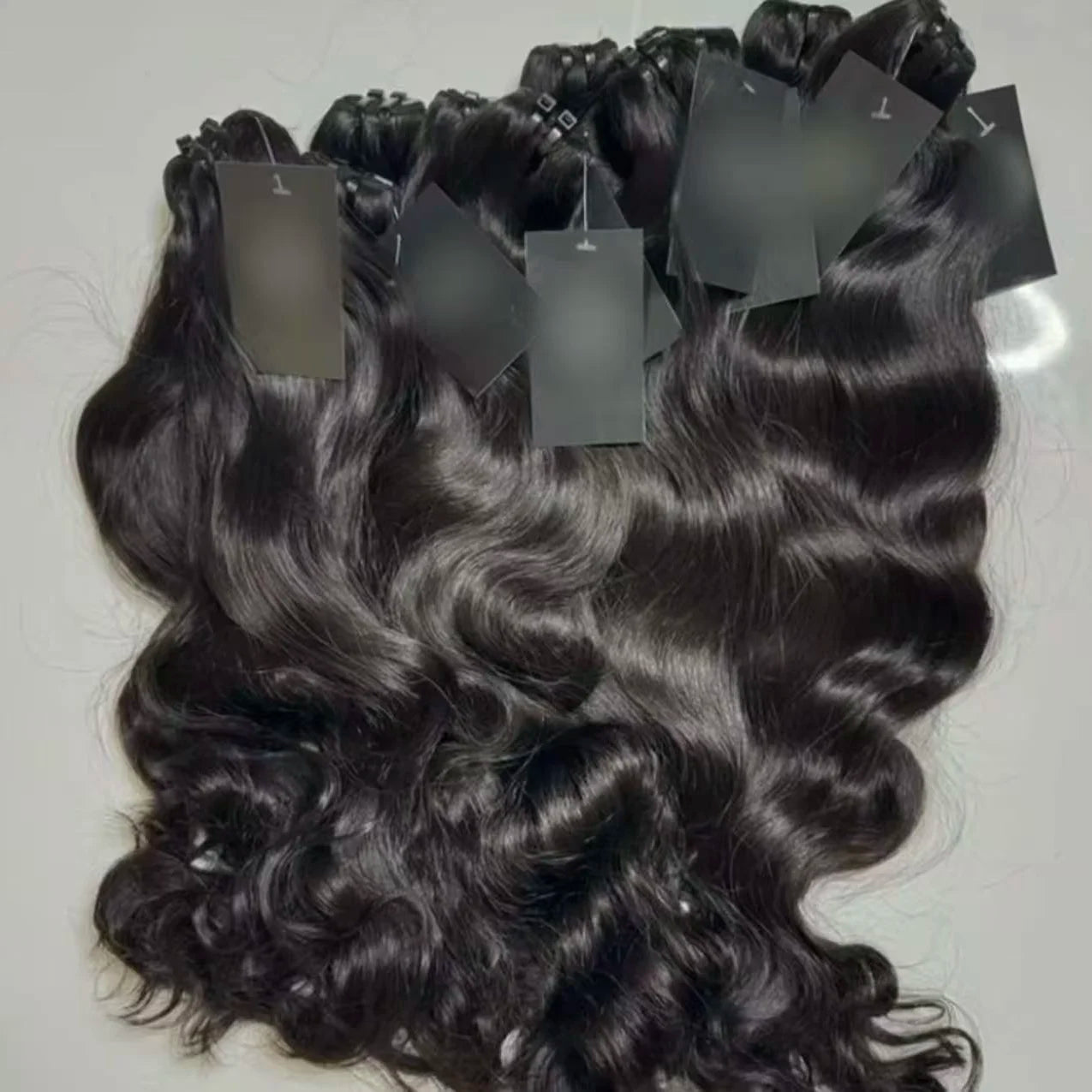 100% Unprocessed Raw Human Hair Extensions Single Donor Double Weft Natural Wavy Bundle Vietnamese Burmese Curly Bundles