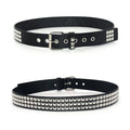 Punk Black PU Leather Studded Belt for Man Square Bead Rivet Gothic Belt With Pyramid Studs