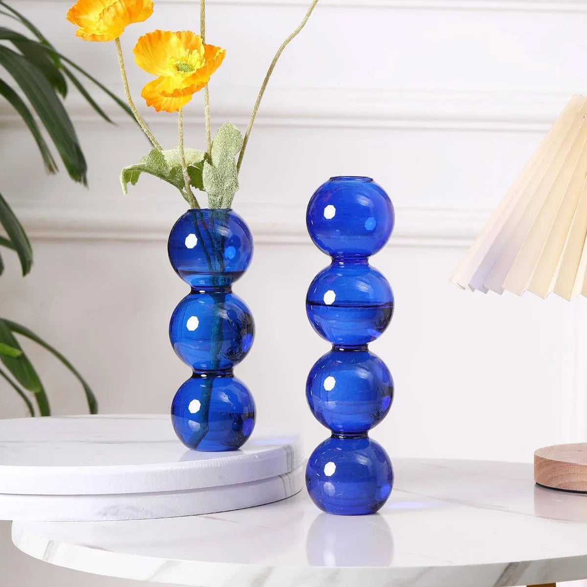 Wholesale Home Decorative Custom Coloured Large Glass Vase Handmade Single Flower Crystal Glass Vase for Wedding Occasions