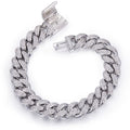 Hot Sale Bling 925 Sterling Silver Moissanite VVS 12MM Cuban Iced Out Hip Hop Link Chain Bracelets for Men