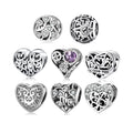 Real 925 Sterling Silver Hollow Out Heart Fashion I LOVE YOU Fine Beads Fit Charms Bracelet Jewelry Making Wholesale Jewelry