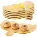 Handmade 6 Pcs Bamboo Surf Board Shaped Bar Cutting Board Wood Serving and Cutting Board for Crafts DIY Housewarming Gift