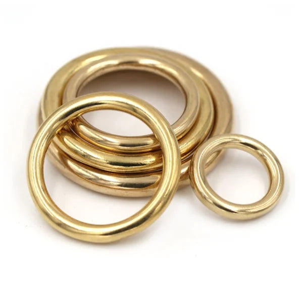 Gold Craft County Welded Duty 3/4" 1/2" Metal Ring Solid Brass Copper O Rings Metal Rings Purse Bags Hooks