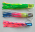 Trolling Lure Rigged with hook Offshore Sea Fishing Saltwater Tuna Marlin Resin Head Skirted Trolling Lure Bait