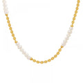 New Arrival Women Fashion Jewelry Beaded Splicing Brass Gold Plated Natural Freshwater Pearl Necklace
