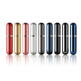 Wholesale Customizable 5ml Minisize Cosmetic Glass Perfume Bottle 1000pcs Refillable Pump Sprayer Color Options Red Yellow