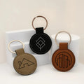 Mineti MLKC-R Stainless Steel Leatherette Eco-Friendly Simple Rectangular Customizable Keychain Laser Engraving Corporate Gift