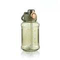 Leak-proof 850ml Plastic Water Bottle with Soft Straw Lid and Carry Handle Bpa Free Motivational  Running Water Bottle