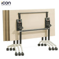 Modern Flip Top Training Desk Folding Conference Foldable Meeting Table With Wheels
