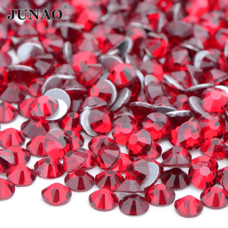 SS6 8 10 12 16 20 30 Dark Siam Flatback Crystal Stone Appliques Non Hotfix Strass Glass Rhinestone for Decoration Craft
