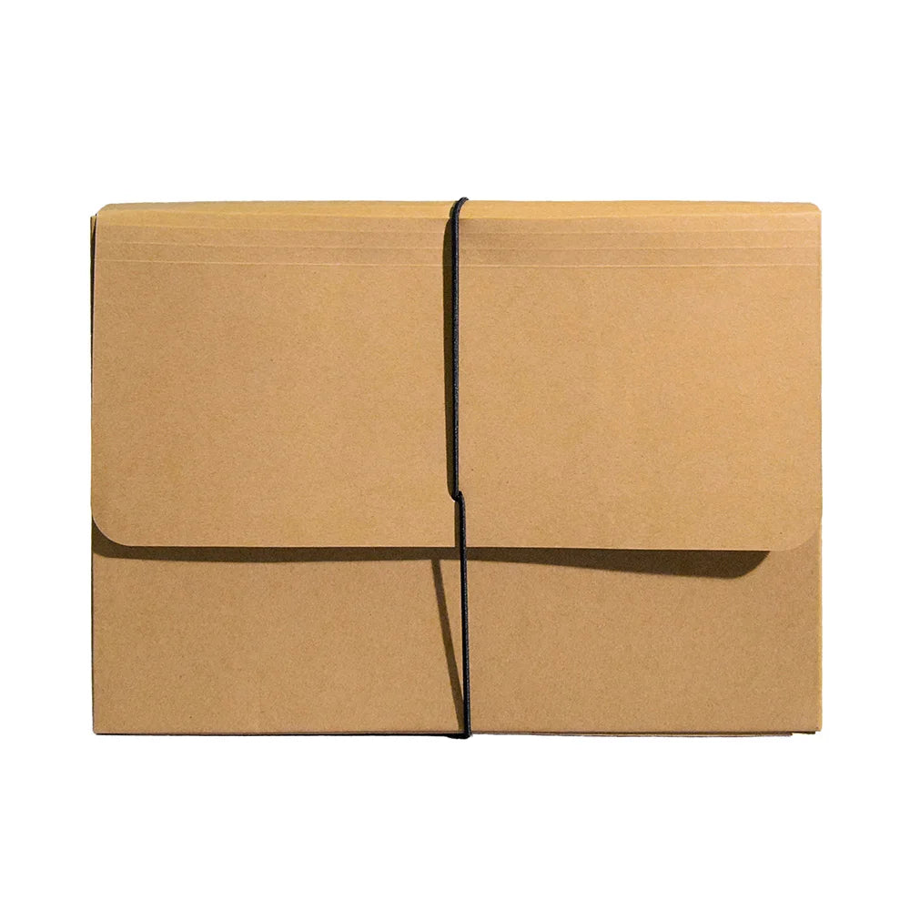 Kraft Paper Expanding File Folder with Flap and Cord Closure Alphabet (A-Z) Portable Document Organizer