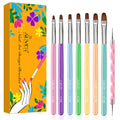ALIVER Professional Superior Quality Classical Design 7 Different Sizes Nail Art Brush Set 100% Kolinsky Acrylic Nail Brush MegaBDM