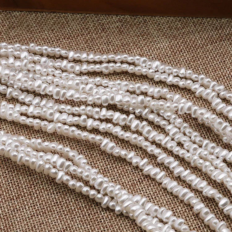 GP0968  Hot Sale Small Irregular Acrylic Plastic Faux Baroque Pearl Beads