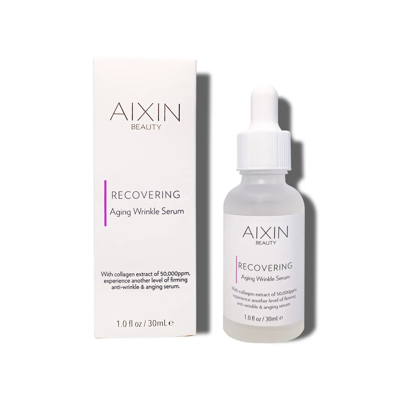 AiXin Private Label 30ML Moisturizing Smoothing Restore Ceramide Hyaluronic Acid Collagen Serum Recovering Aging Wrinkle Serum