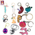 Factory Manufacturer Personalized Logo Fashion Laser Blanks Keyring Silver Golden Custom Metal Key Chain Enamel Keychain