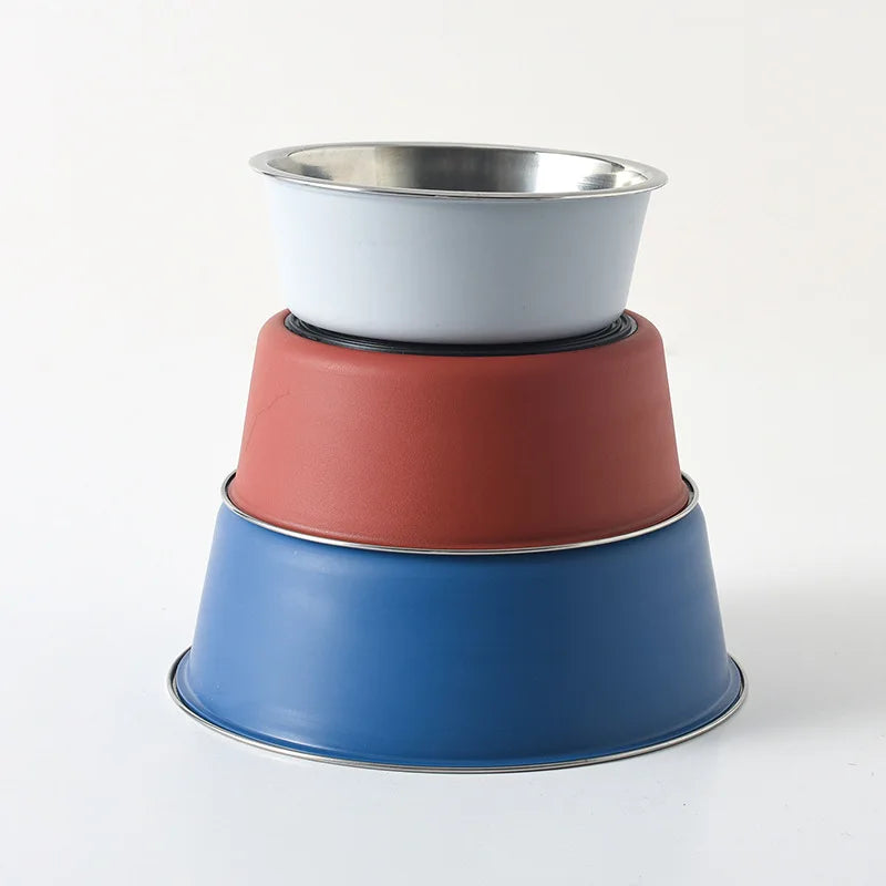 Wholesale Eco-Friendly Stainless Steel Pet Supplies Outdoor Dog and Cat Water Bowl Automatic Feeding Water Bowl Spot