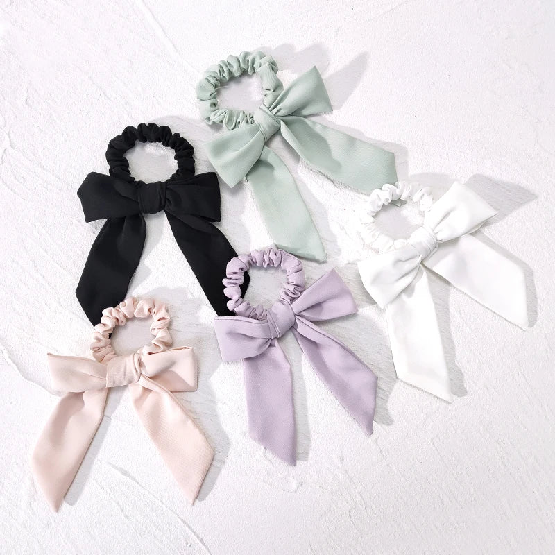 BPHNE Fashion Accessories Women Scrunchies Bow Scrunchy Hair Band Hair Scrunchies Accesorios Mujer