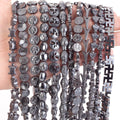 AAA+ Hot Natural Stone Beads Carving Animal Black Hematite Gold Color Loose Beads Jewelry Making DIY Charm Bracelets Necklace