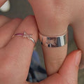 Rising Moon Fashion Jewelry  Silver Butterfly Rings Lover Couple  Wedding Open Rings for Women Couple