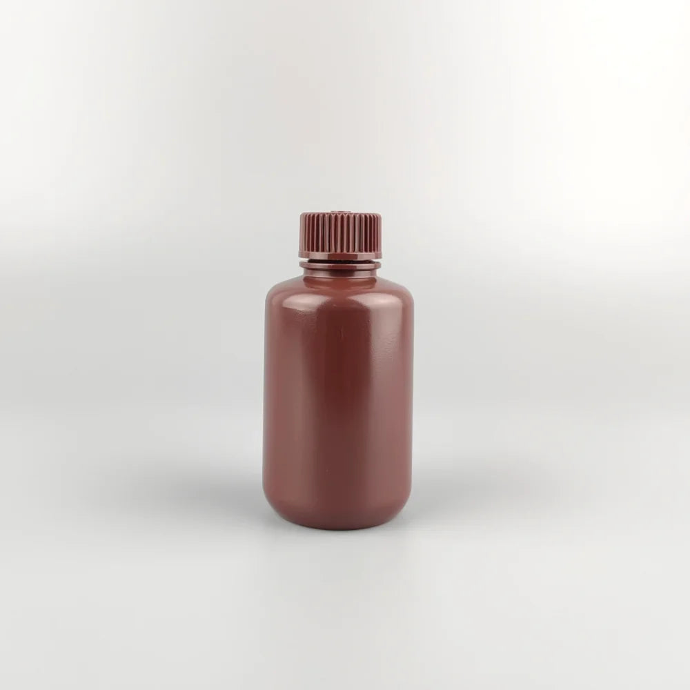JSBIO Free Sample 125ML Plastic HDPE Narrow Mouth Reagent Bottles Amber Plastic Pharmacy Vials Bottles