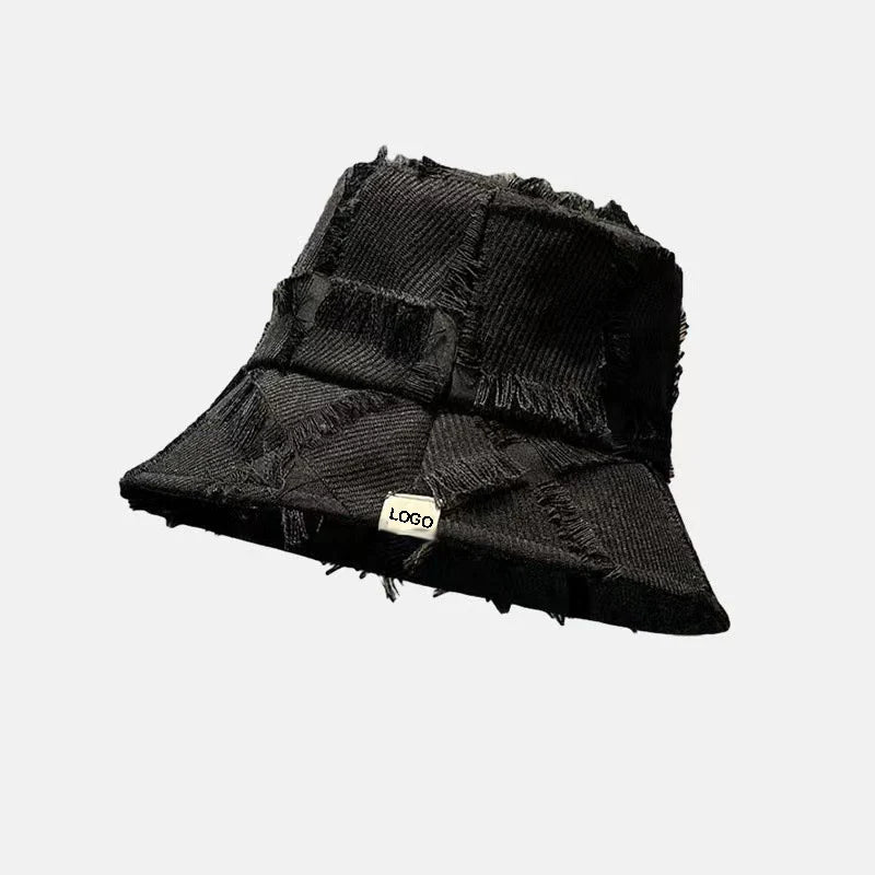 Women's Unisex Casual Spring Fisherman Hat Distressed Ruffled Design for Beach Travel Sunscreen Bucket Hat for All