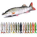 12.5cm-18.5g Metal & Plastic Long Body Jointed Fishing Lure with 7 Sections Strong Hooks for River & Lake Fishing-Factory Price