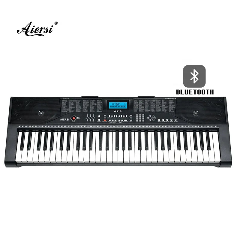 Basic Arranger Keyboard Musical Instruments LCD Display 61 Keys Electronic Organ with Drum Five Octaves for Music Play