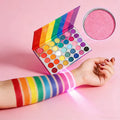 High Quality 35-Color Rainbow Eyeshadow Palette Shimmer Metallic Finish Glitter Waterproof Long Lasting Professional Chemical