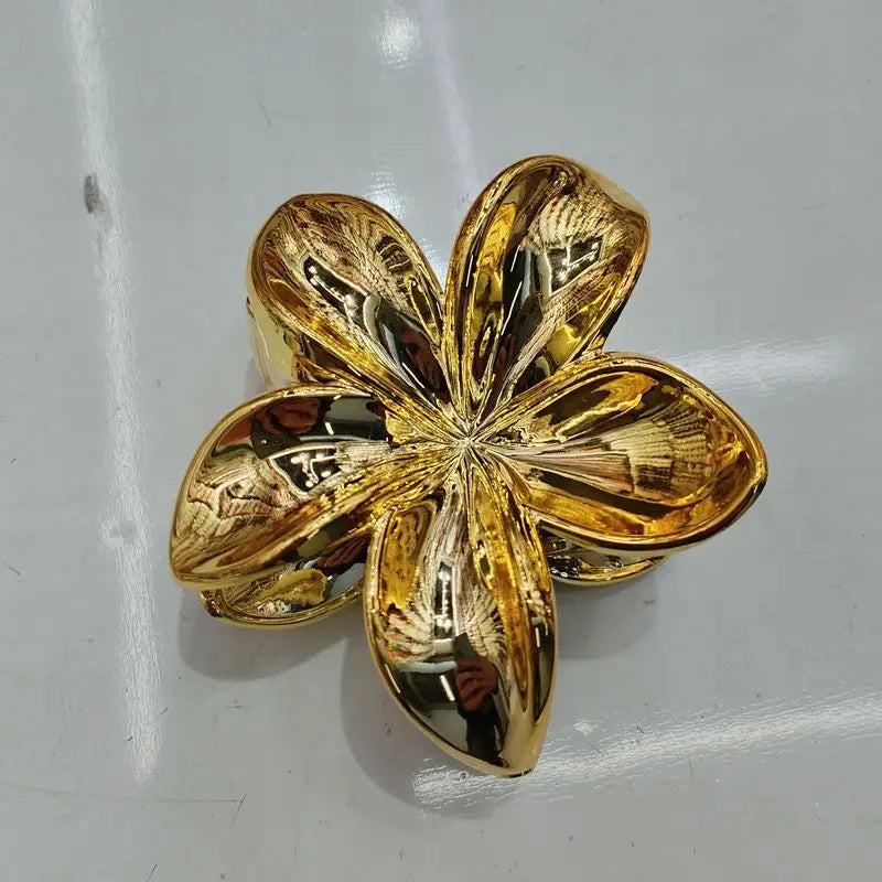 8 CM Hollow Egg Flower Hair Clip Metal Disc Hair Clip Women's High-end Shark Clip Hair Accessories for Wholesale N25011