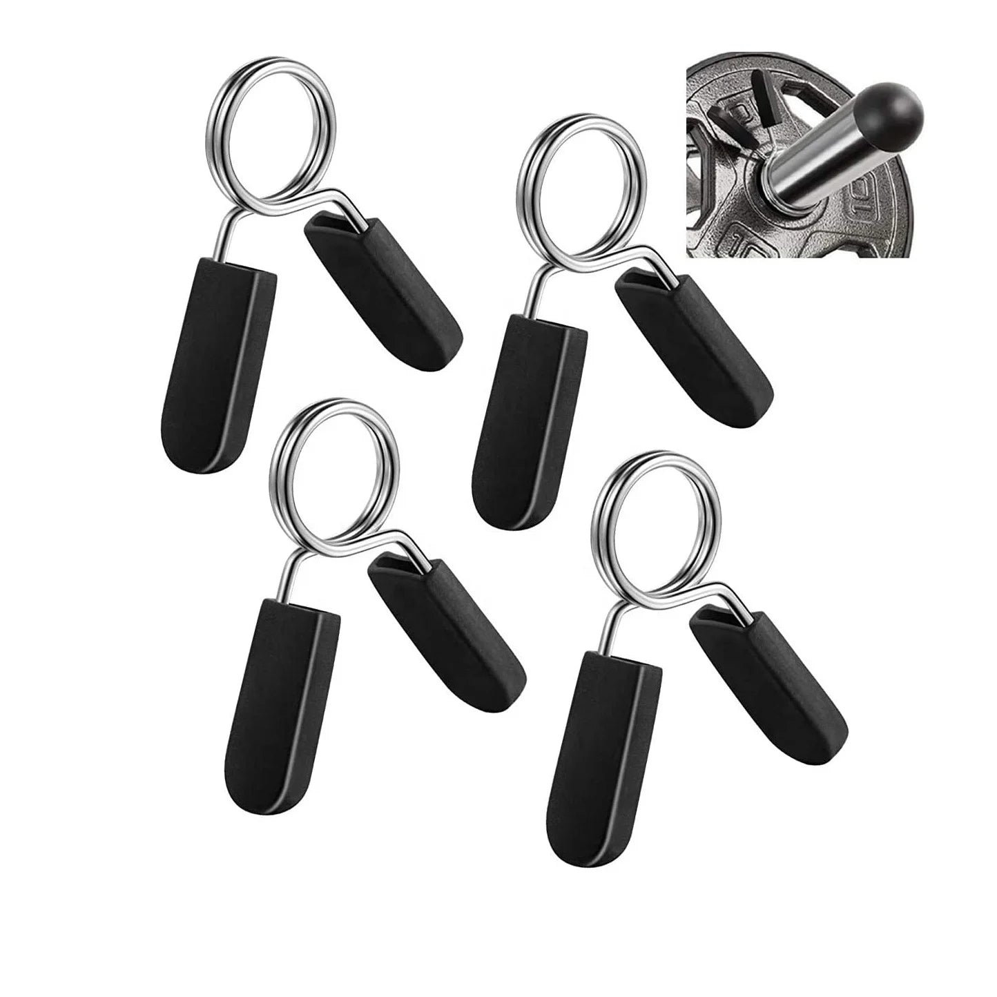 FDFIT Custom LOGO  25/50MM Spring Clip Collars Nickel Plated Weight Bars  Dumbbell Barbell Clip Gym Fitness Equipment
