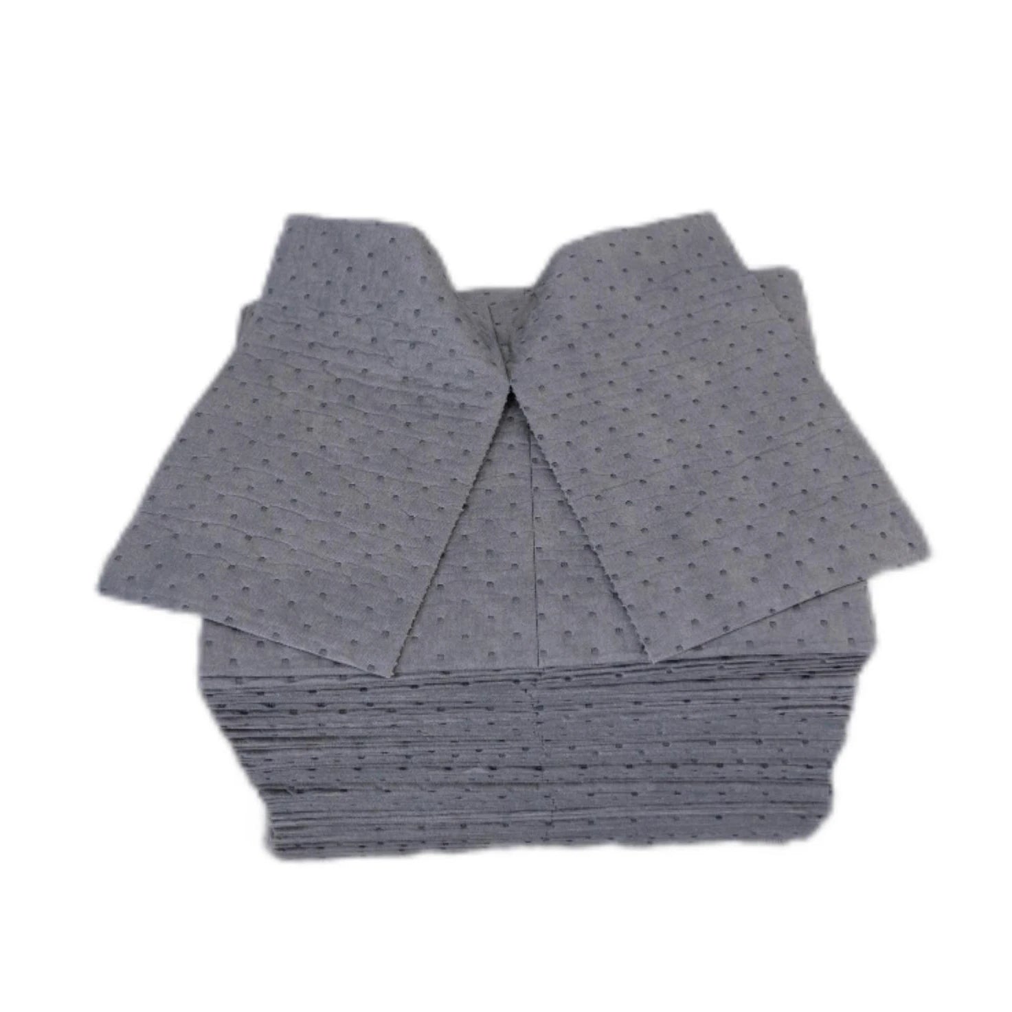 Oilspillpro GUA-P0300 100pp Meltbrown Medium-Weight Grey Universal Absorbent Pads Eco-Friendly Liquid Leak Guards
