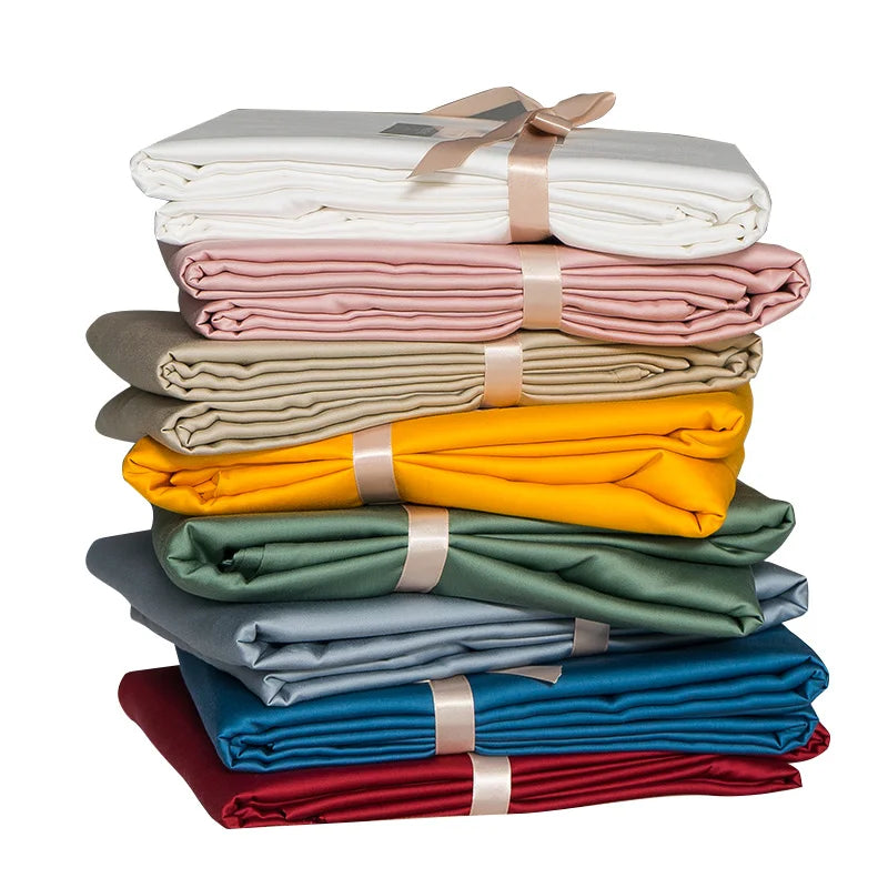 300TC Cooling Bedding Set 100% Lyocell Bamboo Fiber 3-Piece Pillowcase and Packed Sheet Set