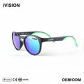 Men's Custom Square PC Polarized Sunglasses with UV400 Tac Lenses Black White Green Blue Frames-Wholesale
