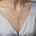 Charm Butterfly Pendant Necklace Stainless Steel Valentine's Day Gift Butterfly Necklace