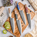 Grandsharp 8'' High Carbon 10CR15MOV Japanese 67 Layer Damascus Kitchen Chef Knife Stainless Steel Chef Knives Resin Wood Handle
