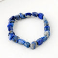 Wholesale 6-8mm Natural Healing Stone Gemstone Crystal Bead Pebble Stretch Lapis Lazuli Crystal Chip Bracelet Women