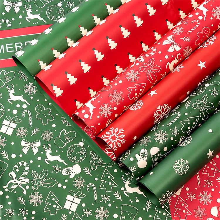 Waterproof Christmas Wrapping Paper Christmas Eve Apple Wrapping Paper Bouquet Gift Wrapping Paper